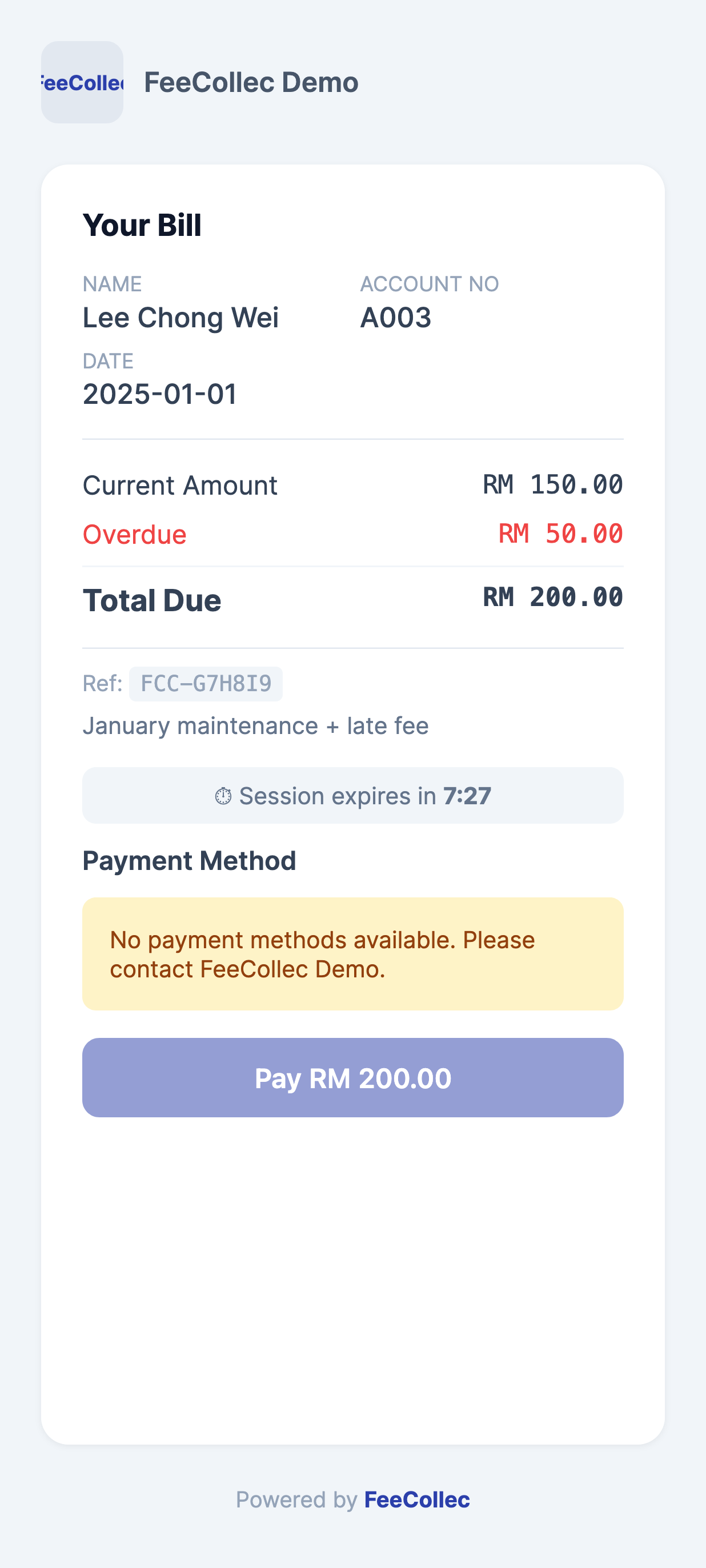 Track payments